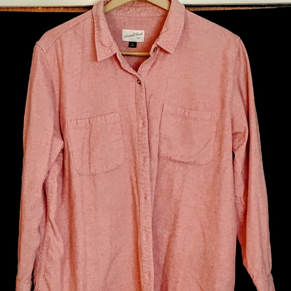 Universal Thread Women's XL Faded Red LS Flannel Shirt